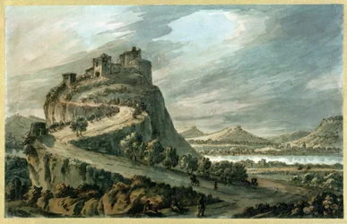 Rocky landscape with castle